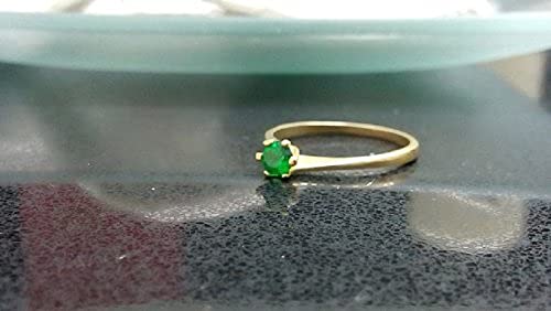 May Birthstone Emerald Ring - 14K Gold Plated Stackable Delicate Ring for Women, Mothers & Engagement - Perfect for Gifts, Anniversaries & Everyday Wear