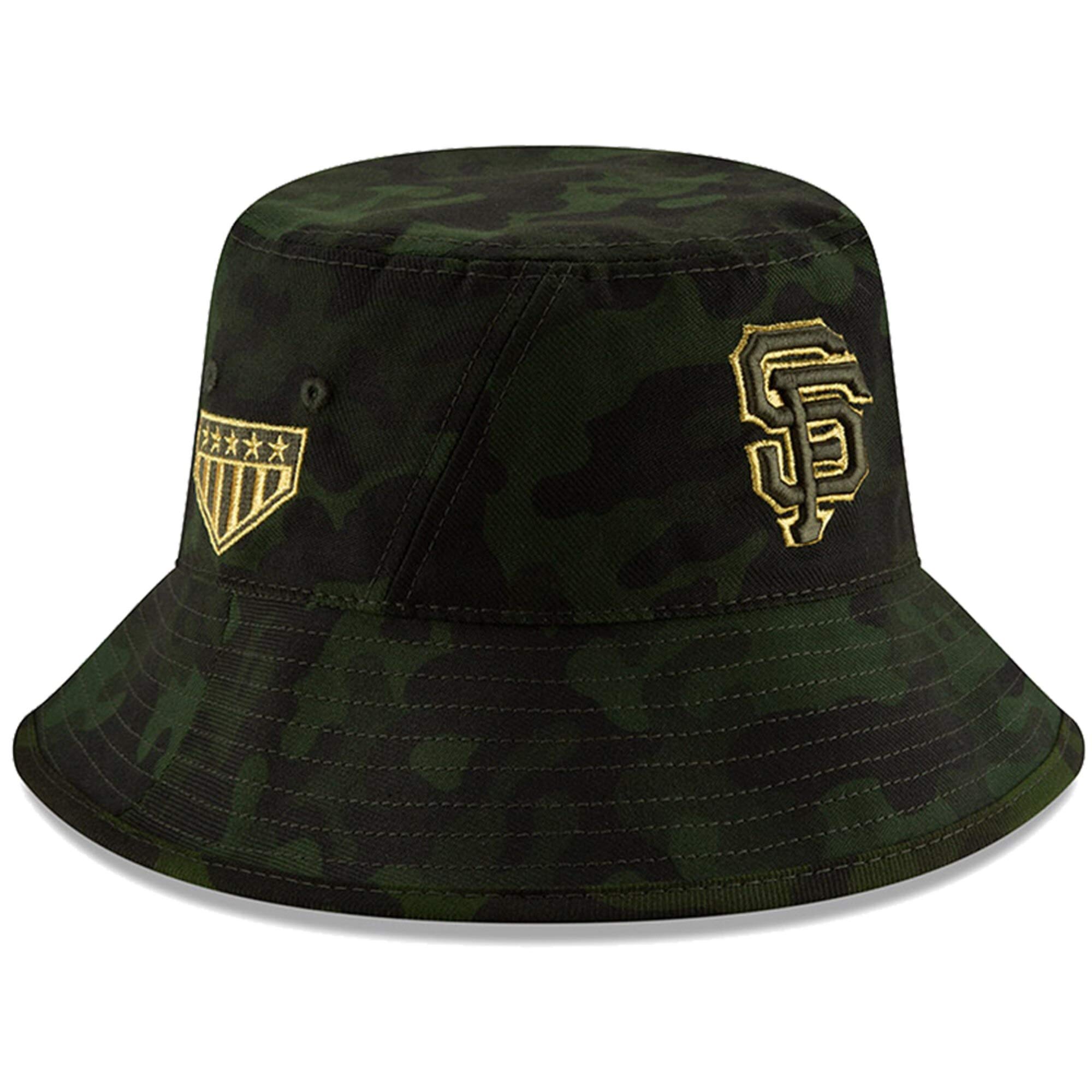 New Era MLB 2019 Armed Forces Day Bucket Hat Cap One Size Fits Most - Baseball Fan Gear for Outdoor Games & Patriotic Events