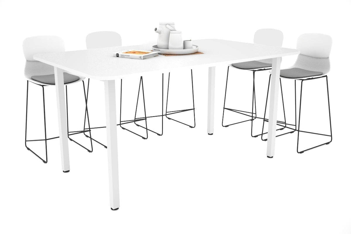 Quadro Square Legs Counter Table with Rounded Corners - 1800L x 1100W Modern Kitchen Island Bar Table - Perfect for Small Spaces, Dining & Entertaining