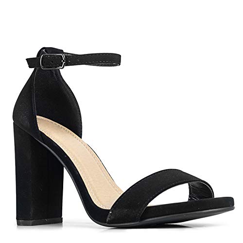 J. Adams Shirley Women's Ankle Strap High Heel Dress Sandals - Elegant Party & Wedding Shoes for Evening Events & Special Occasions
