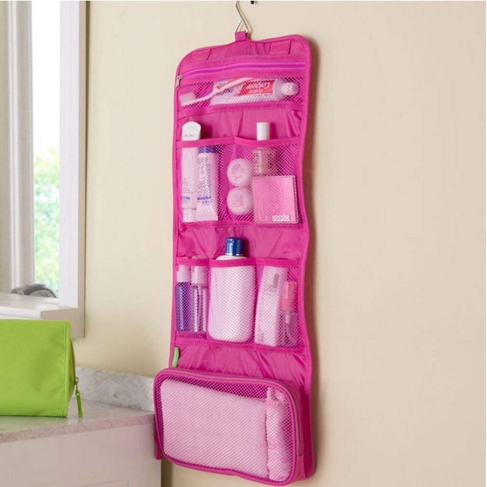TOKEZO Travel Toiletry Bag - Hanging Cosmetic Organizer for Women & Men - Waterproof Makeup Pouch with Hook - Perfect for Camping, Gym & Airplane Carry-On (Multi Color)