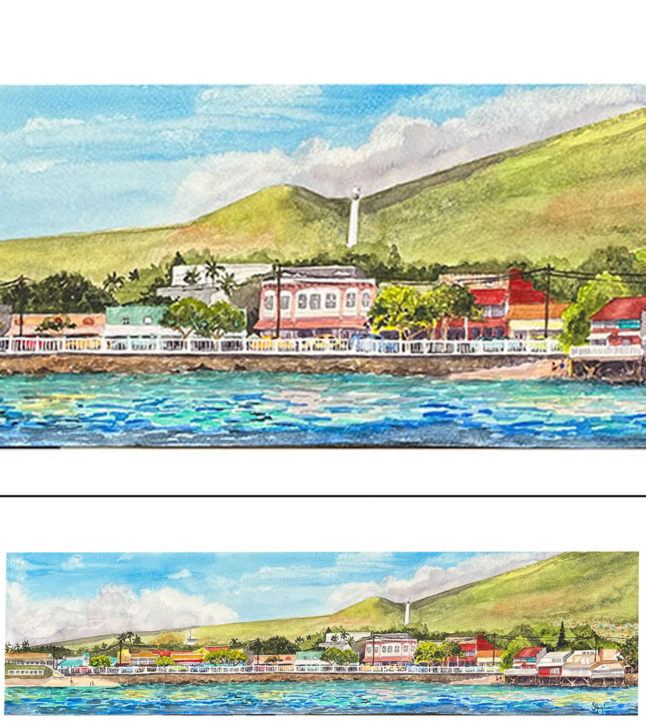 Lahaina Forever by Sarah Houglum - Hawaiian Inspired Wall Art Decor for Home & Office | Perfect for Living Room, Bedroom or Beach House Decor