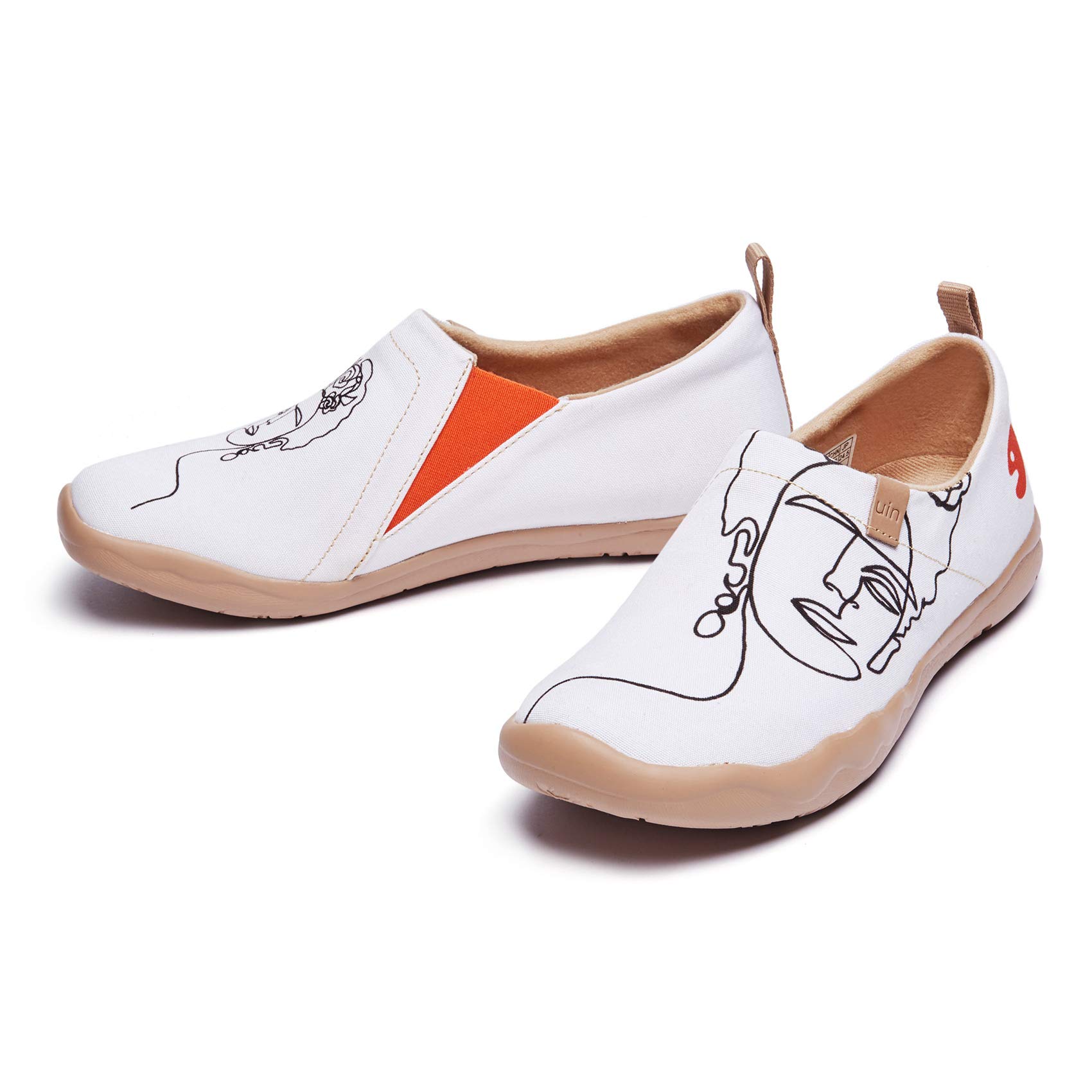 UIN Women's Slip-On Walking Shoes - Lightweight Casual Loafers & Fashion Sneakers for Comfort - Unibrow Design - Size 6.5 - Perfect for Travel, Work & Everyday Wear