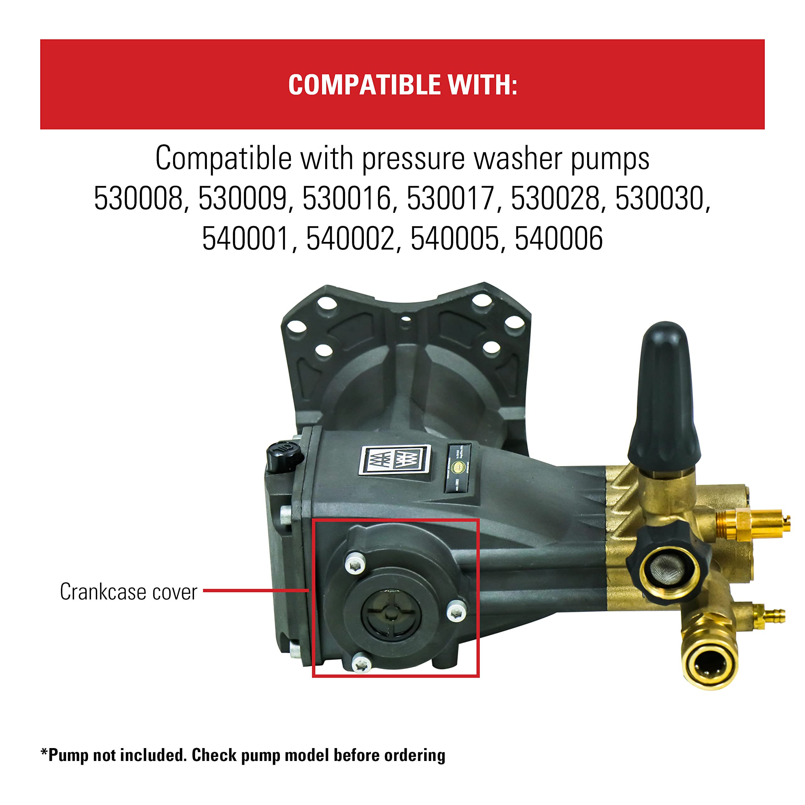 Simpson Pressure Washer Pump Cover Kit - Black for Easy Repair