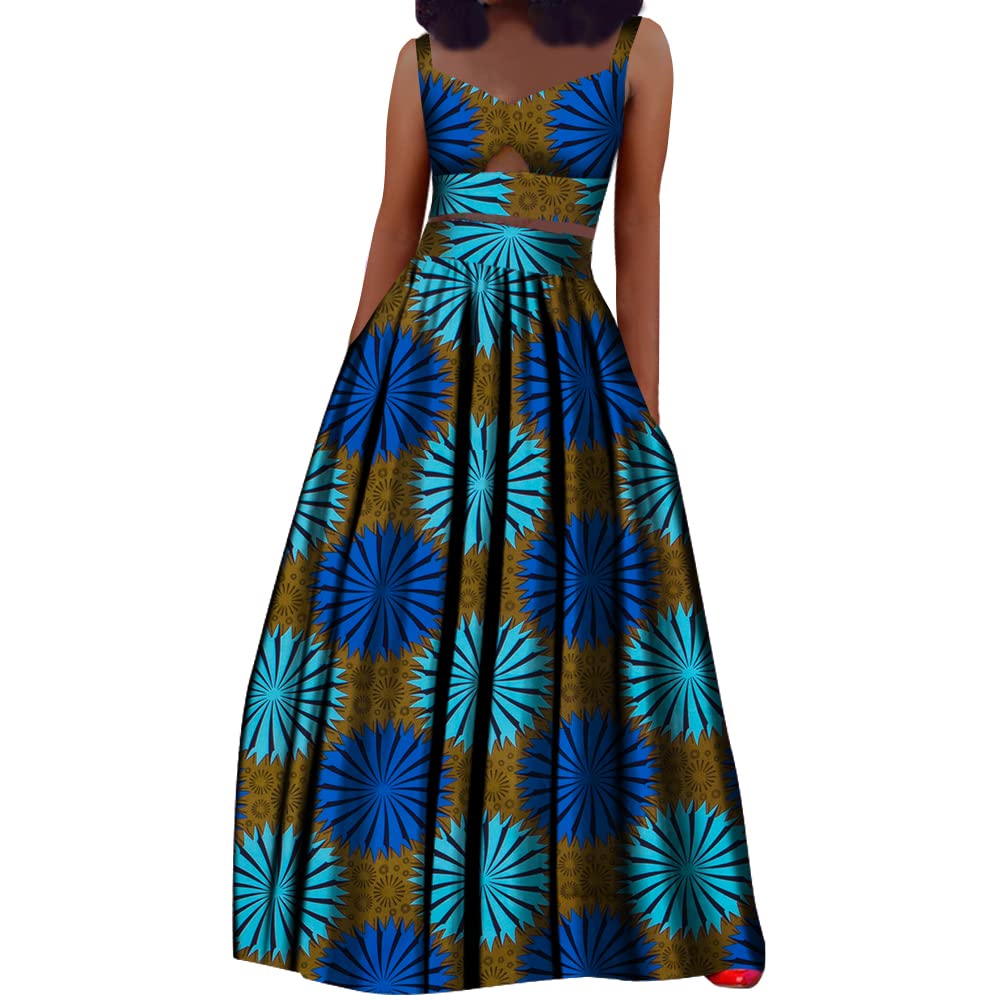 Elegant African Dresses for Women - 2 Piece Traditional Ankara Kente Print Outfit for Party, Wedding & Special Occasions | Casual & Formal Wear | Perfect for Cultural Events, Bridal Showers & Festive Celebrations