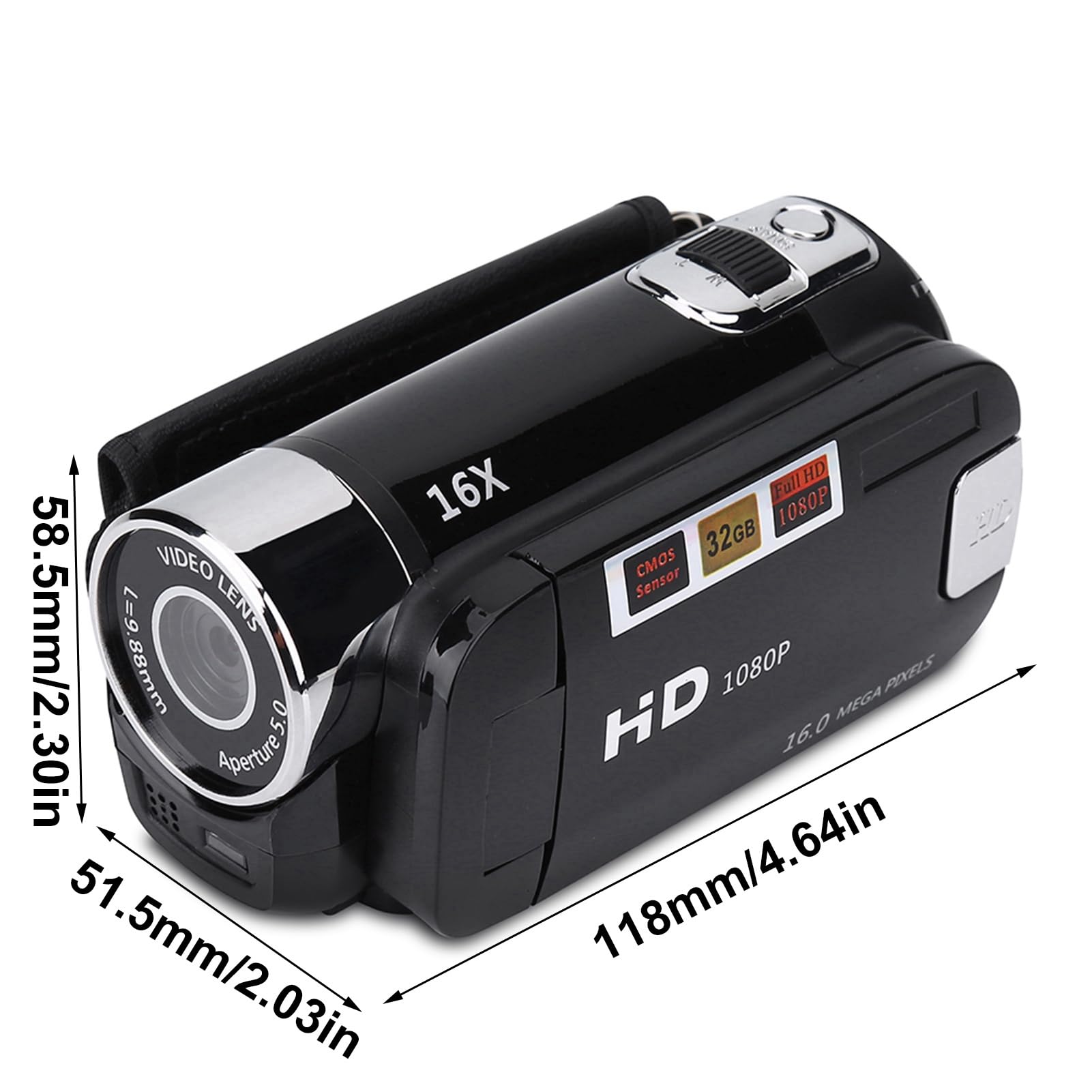 4K HD Digital Camera with 16X Zoom - Vlogging Camcorder for YouTube, Travel & Content Creation | 2.7 Inch Rotatable Screen for Easy Recording & Selfies | Perfect for Vloggers, Travelers & Beginners