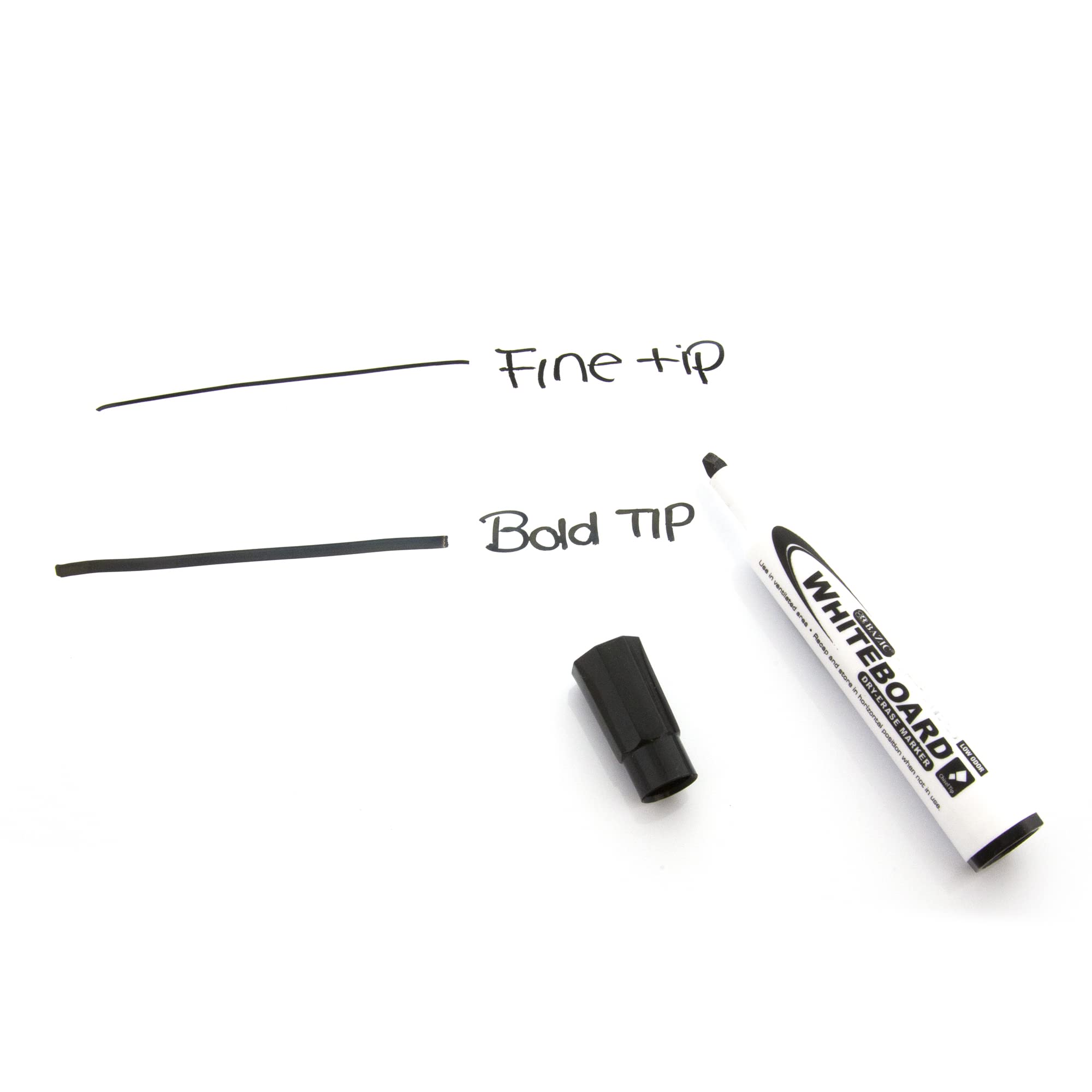 BAZIC Black Dry Erase Markers with Chisel Tip - Low Odor Whiteboard Pens (3-Pack, 144-Packs Total) - Ideal for Office, Classroom & Home Whiteboards