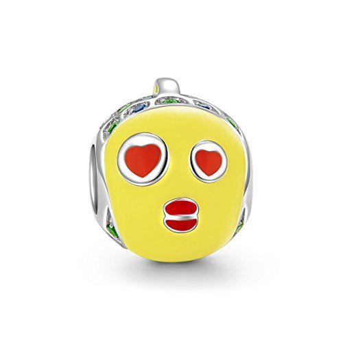 NINAQUEEN Valentine's Day 925 Sterling Silver Fish Charm Bead - Romantic Gift for Girlfriend, Teen Girls - Perfect for Bracelet Making, Jewelry DIY & Anniversary Presents