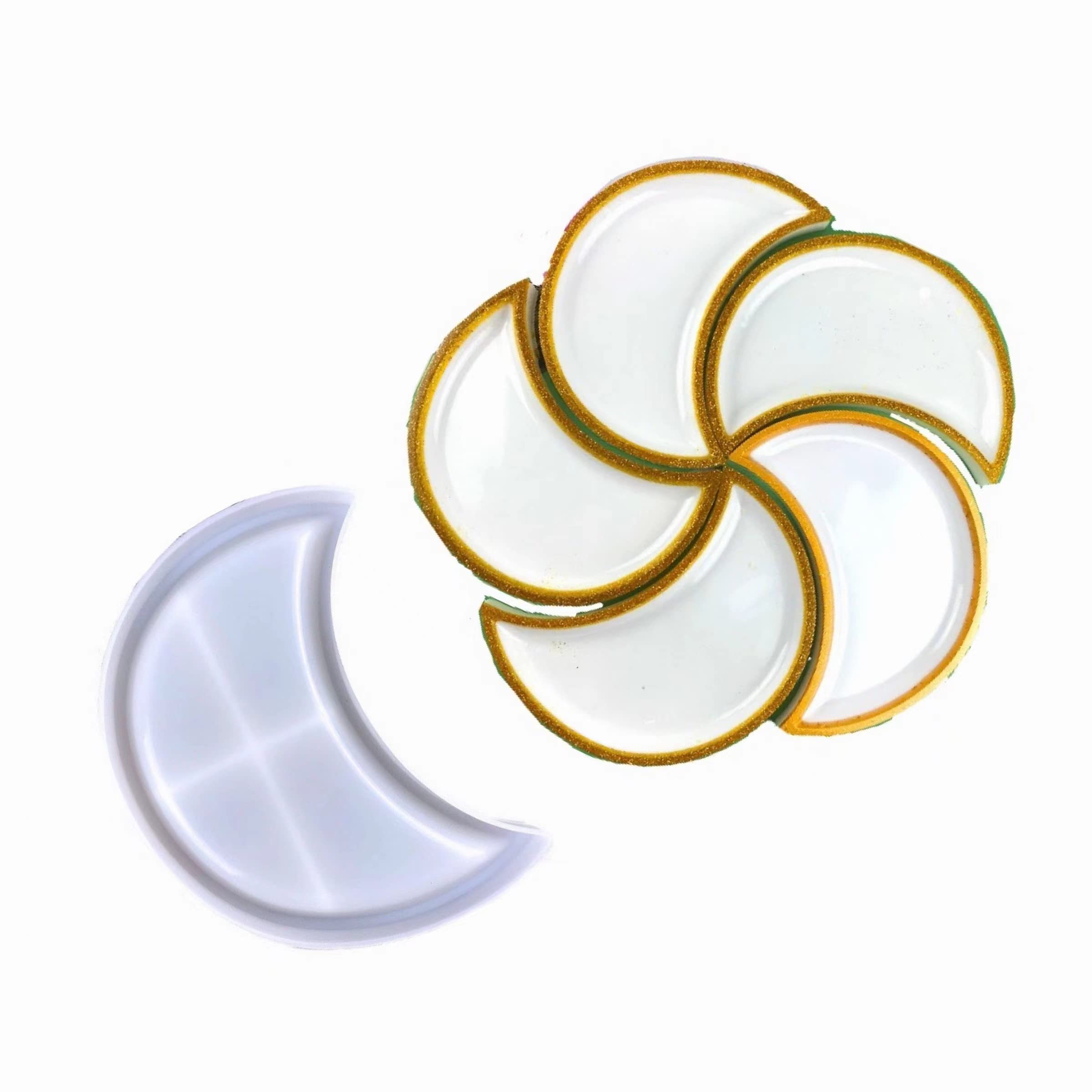 Epoxy Resin Tray Molds - Moon Shape Silicone Molds for Jewelry Making, Resin Casting, DIY Crafts - Perfect for Jewelry Storage, Christmas Decorations & Home Decor (1 Pack) PX886