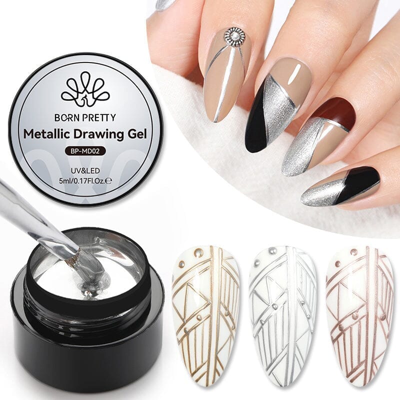 Metallic Drawing Gel Pen - 5ml Vibrant Colors for Art, Calligraphy & DIY Crafts - Perfect for Scrapbooking, Journaling & Nail Art Designs