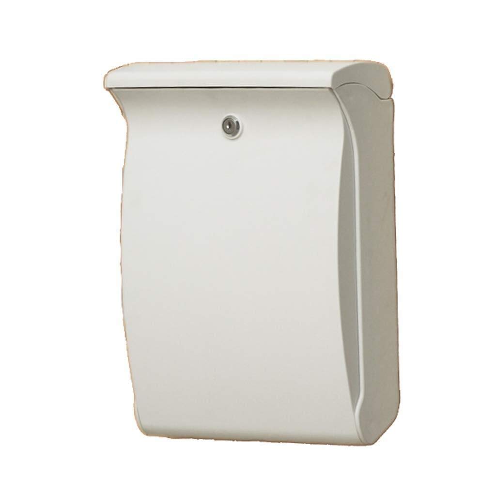 UV-Resistant Plastic Mini Mailbox & Trash Bin - Secure Outdoor Wall-Mounted Mailbox with 2 Keys, High Capacity for Home & Office Use