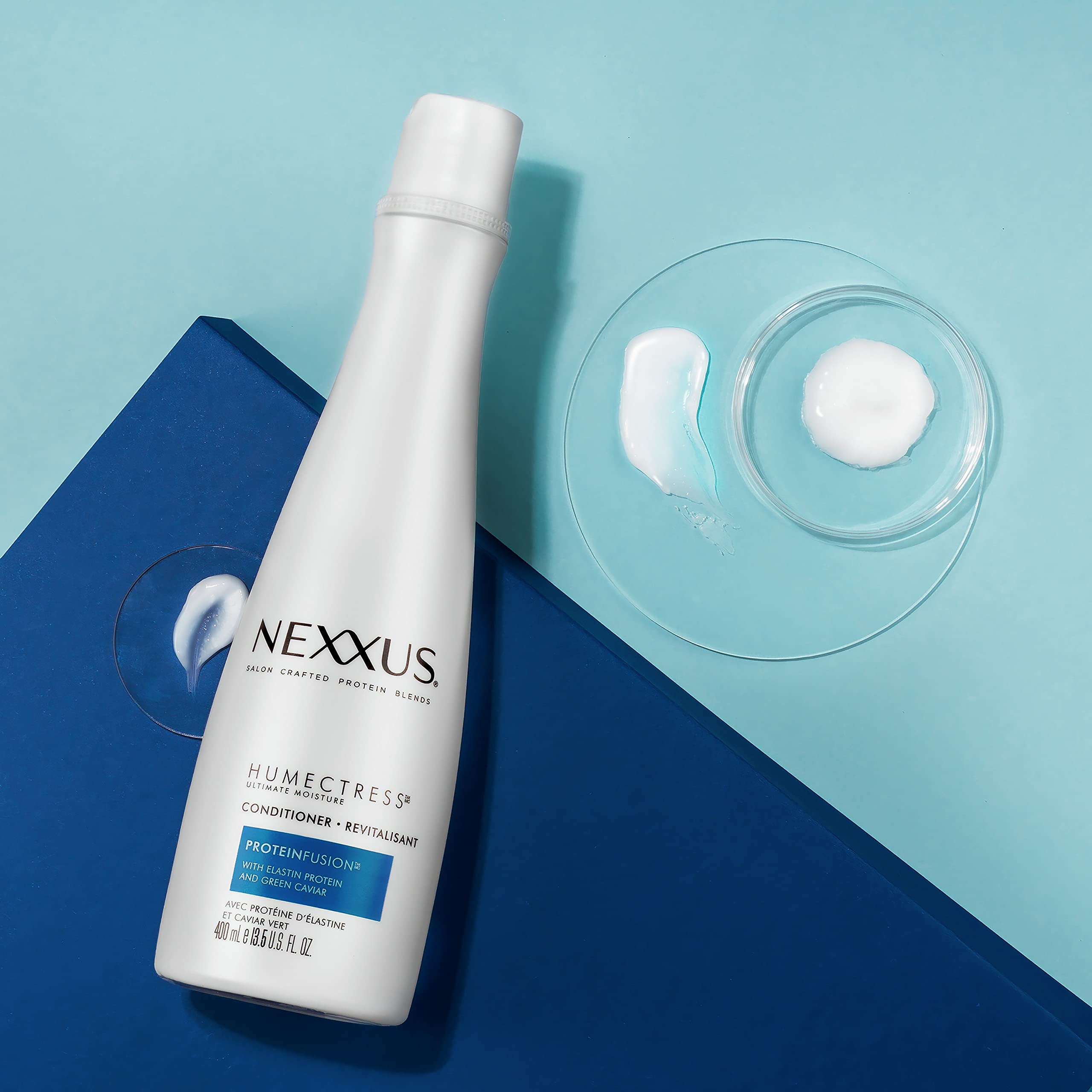 Nexxus Humectress Conditioner - Deep Moisturizing Treatment for Dry Hair with Caviar & Protein Complex, 13.5 oz | Hydrating Hair Care for Damaged & Frizzy Hair at Home or Salon