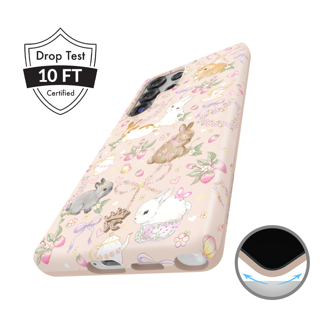 Cute Bunny & Bow Design Samsung Phone Case - Trendy Protective Cover for Samsung Galaxy Series | Perfect Gift for Girls, Teens & Women | Ideal for Everyday Use, School & Work
