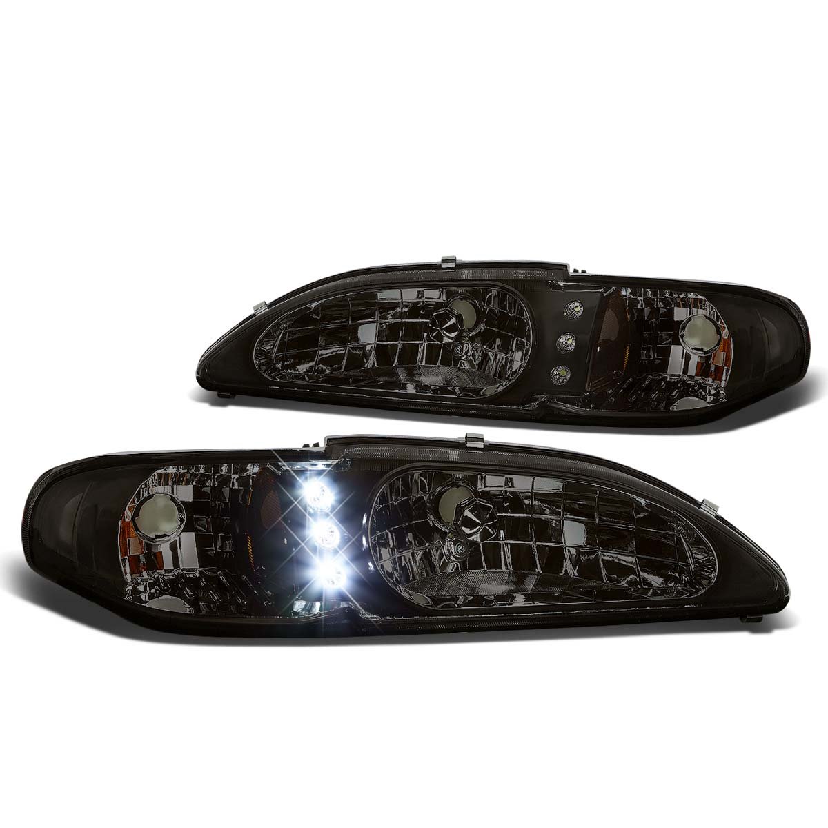 DNA MOTORING LED DRL Front Bumper Headlights - Replacement Daytime Running Lights for Cars & Trucks - Upgrade Your Vehicle's Style & Safety for Day & Night Driving