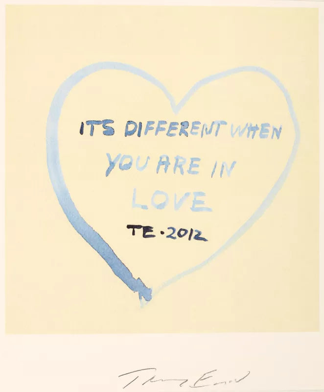 TRACEY EMIN 'It's Different When You're in Love' Art Print - Romantic Home Decor & Wall Art for Bedroom, Living Room, Office