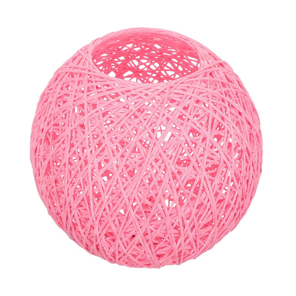 Rattan Ball Lampshade - Natural Woven Chandelier Shade for Boho Home Decor, Ceiling Light Fixture Accessory | Perfect for Living Room, Bedroom, Porch & Outdoor Lighting