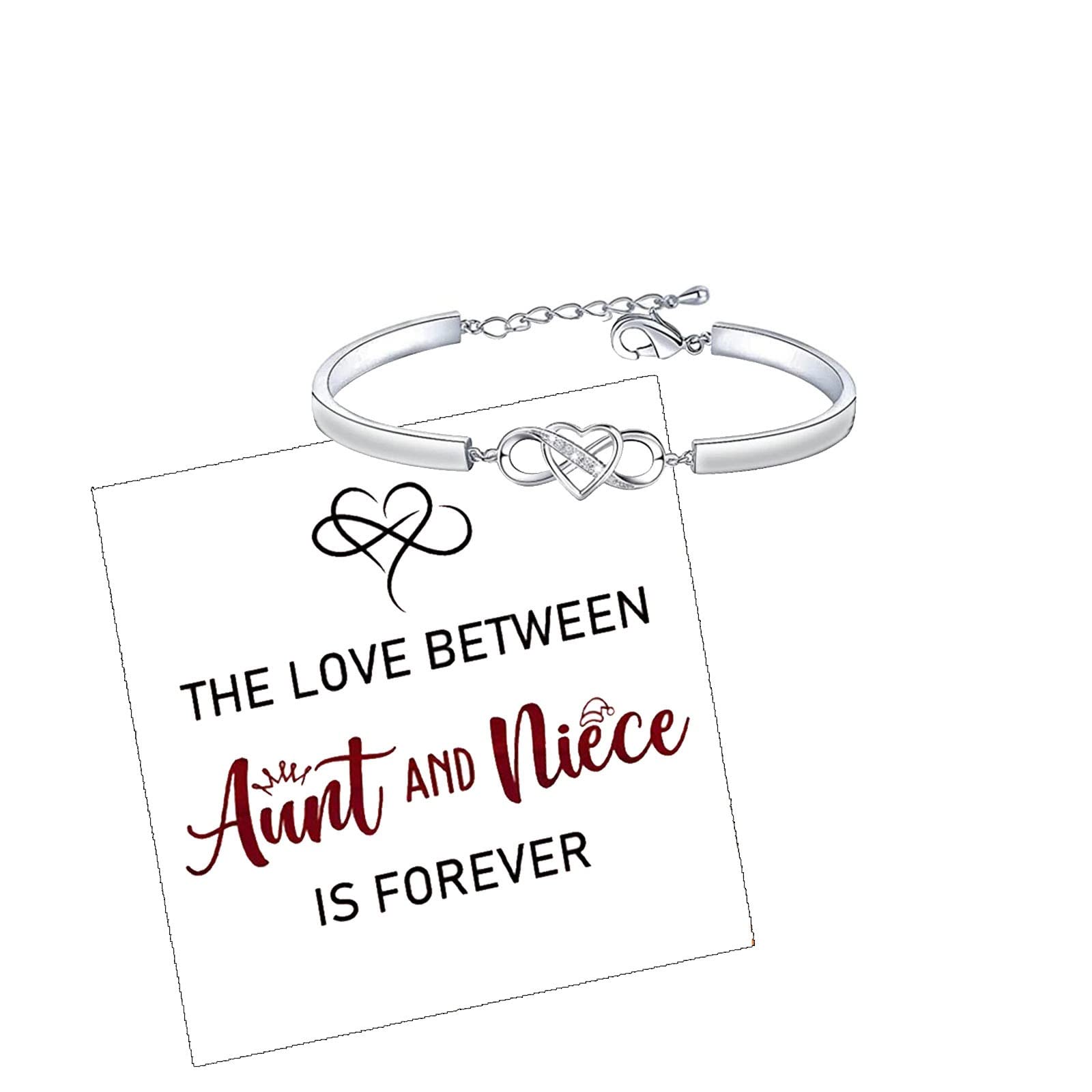 Aunt Niece Bracelet - Adjustable Charm Bangle for Women & Girls, Family Relationship Jewelry Gift for Birthday, Anniversary & Special Occasions | Perfect for Gifting, Mother-Daughter Bonding & Family Celebrations