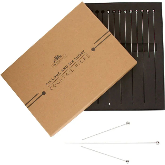 Premium Bronze Cocktail Picks - Elegant Drink Garnish Skewers for Martini, Olive & Fruit - Perfect for Home Bars, Parties & Wedding Receptions