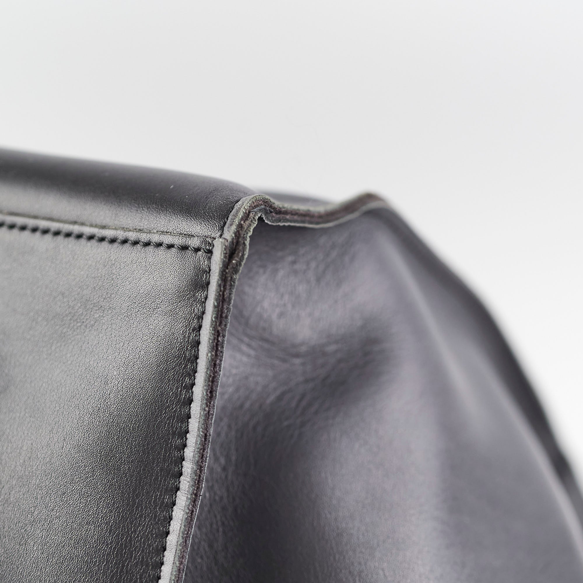 Celine Big Bag Leather Tote for Women - Premium Calfskin Dark Grey Handbag - Perfect for Work, Travel & Everyday Use