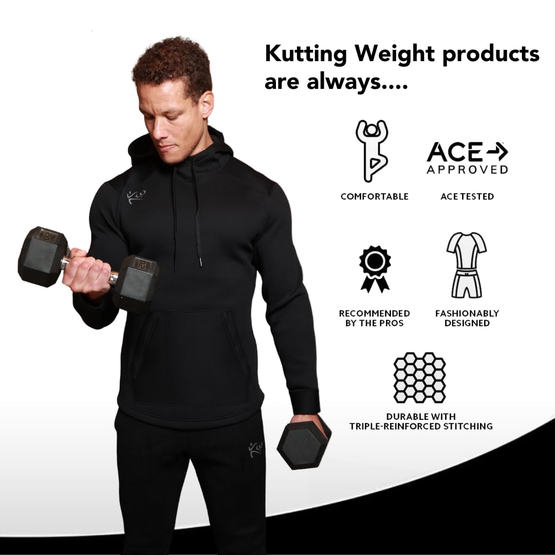 Kutting Weight Sauna Hoodie - SweatTech Neoprene Workout Jacket for Exercise & Fitness - Breathable, Flexible & Comfortable - Maximize Sweat & Results - Perfect for Gym, Running, Yoga & Weight Loss