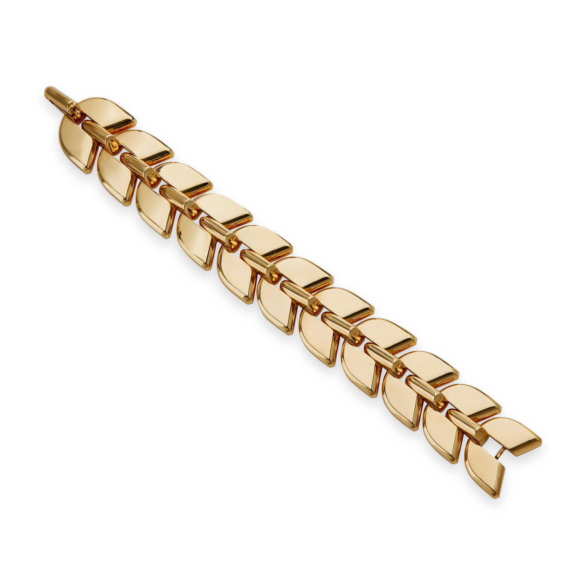Boucheron Paris 18K Gold Palmettes Bracelet - Luxury Gold Jewelry for Women, Elegant Gift for Anniversary & Special Occasions