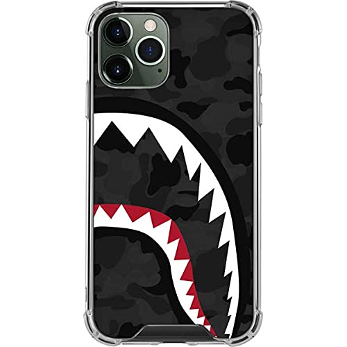 Skinit Clear Protective Phone Case Compatible with iPhone 12 Pro - Shark Teeth Grey Street Camo Design | Durable Scratch-Resistant Cover for Everyday Use & Outdoor Activities