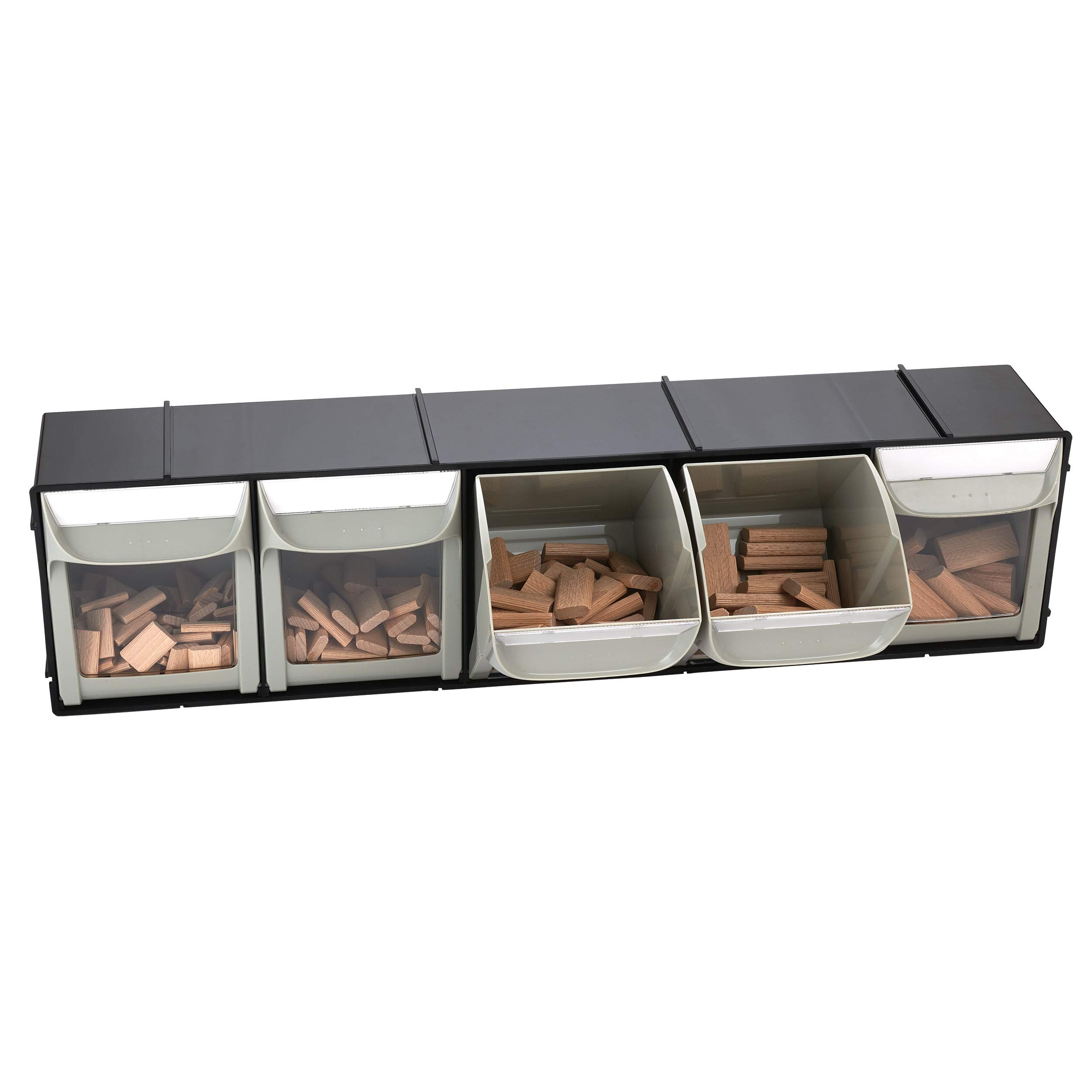 Woodriver Tilt-Out Storage Bins - Under Sink Organizer for Kitchen, Bathroom & Pantry - Space Saving Cabinet Organizer with Smooth Gliding Motion