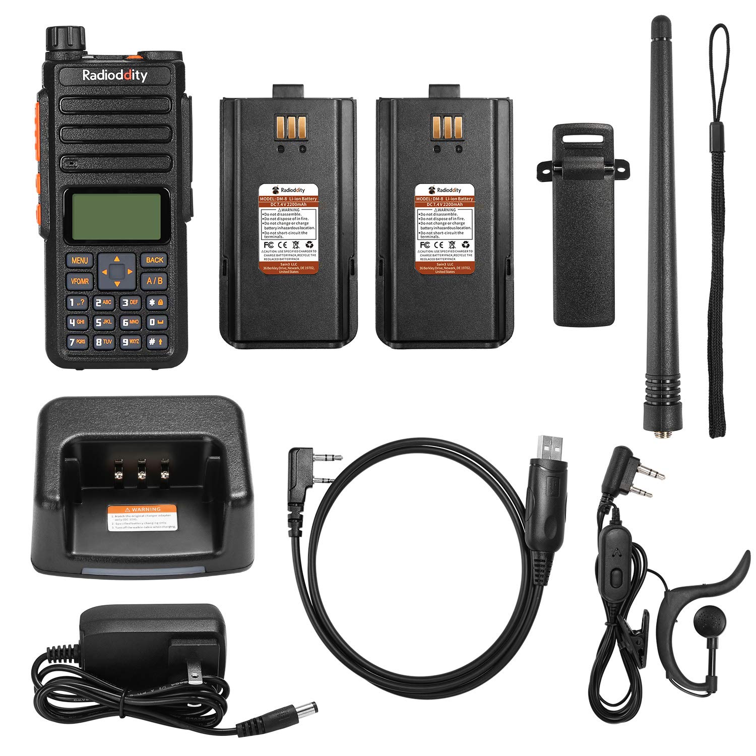 Radioddity GA-510 10-Watt Dual Band Ham Radio Handheld - High Power Long Range Two Way Radio with 2200mAh Batteries & CH340 Cable | Chirp Compatible for Emergency Communication, Outdoor Adventures & Hiking