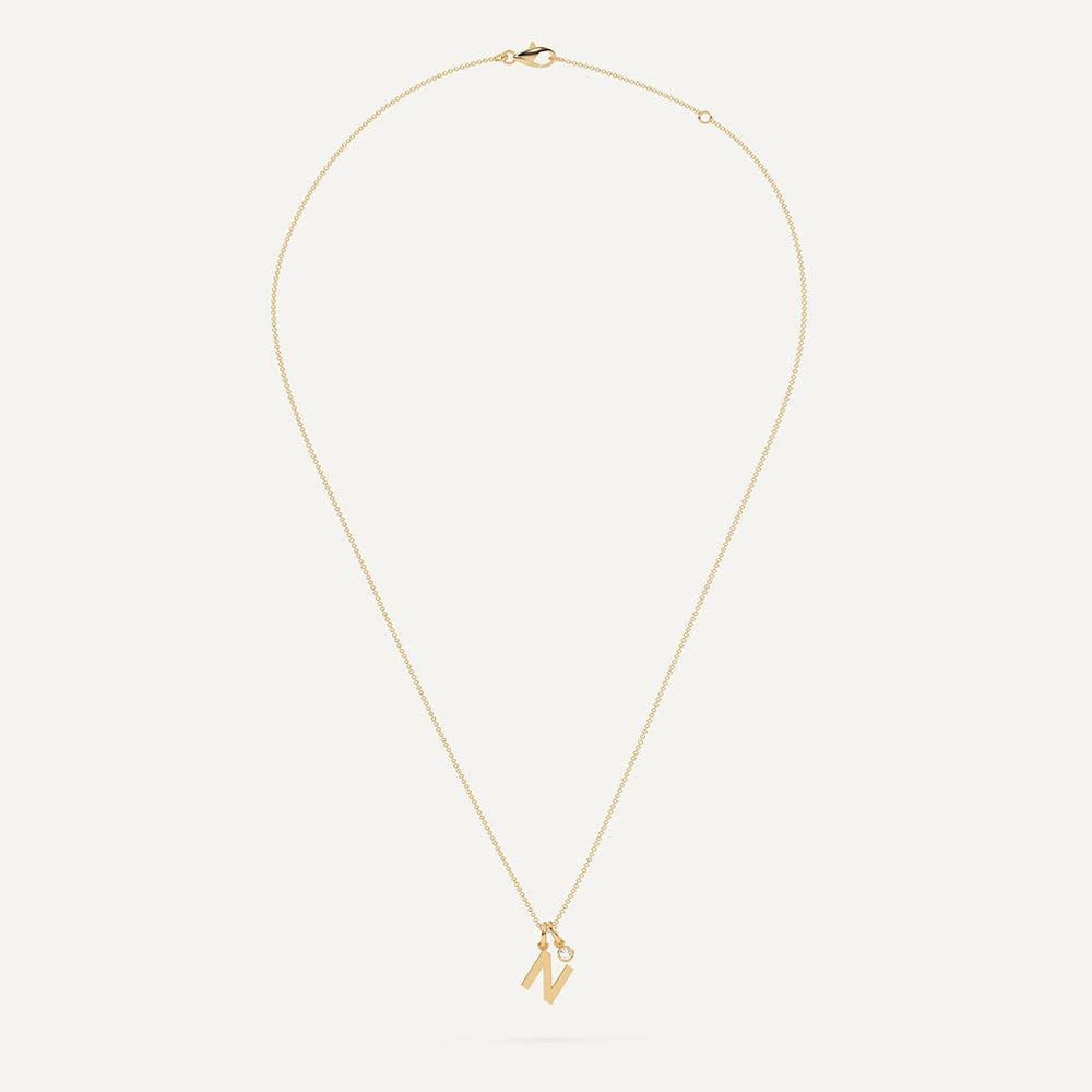Initial Letter N Necklace - Personalized Name Jewelry for Women - Perfect Gift for Birthday, Anniversary & Valentine's Day - Elegant Layering Necklace for Everyday Wear