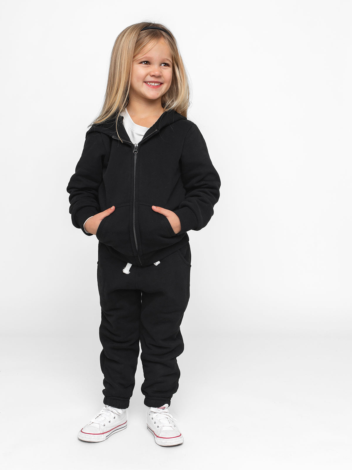 Classic Black Zip-Up Hoodie for Men & Women - Comfortable Casual Wear for Outdoor Activities, Gym, and Everyday Use