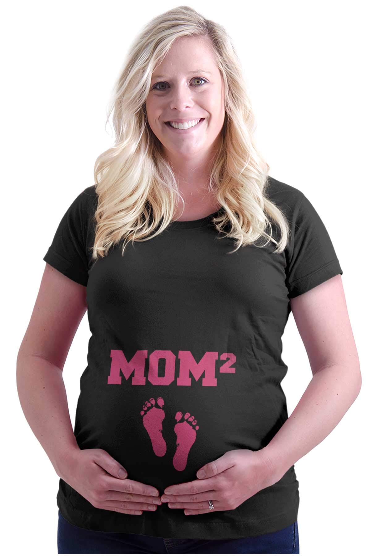 Brisco Brands Women's Maternity Pregnancy Announcement T-Shirt - Soft Cotton Tee for Expecting Moms - Perfect for Baby Showers, Gender Reveals & Maternity Photos