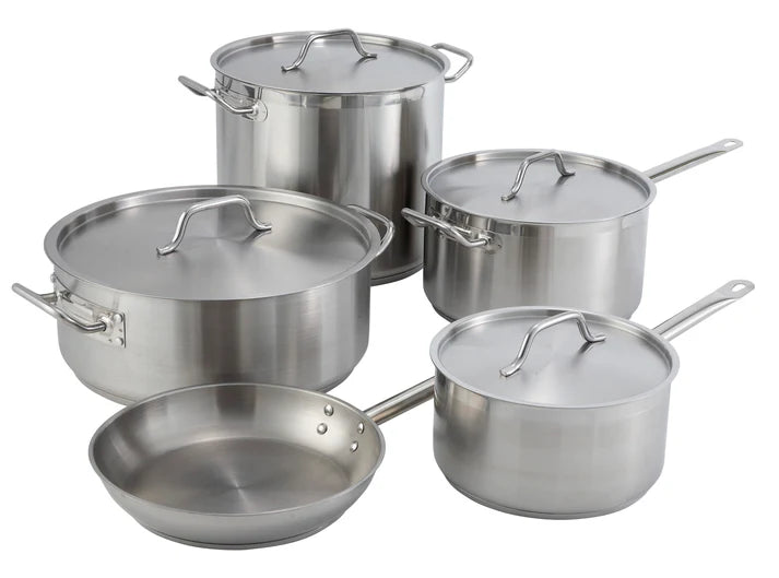 Winco 20 Qt Stainless Steel Braiser with Lid - Commercial Grade Cookware for Roasting, Braising & Sautéing - Perfect for Restaurants, Catering & Home Cooking