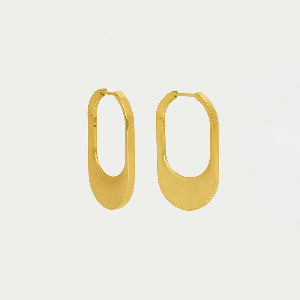 Gold Crosby Hinged Hoops - Premium Quality Jewelry for Women | Perfect for Everyday Wear, Parties & Special Occasions