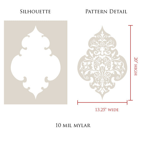 Turkish Emblem Stencil for DIY Crafts, Home Decor & Wall Art - Reusable Decorative Painting Template for Wood, Fabric & Canvas Projects