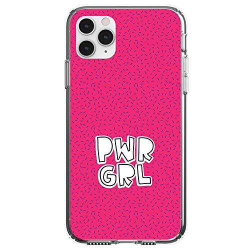 Girl Power - PWR GRL - Pink Background On Clear Case