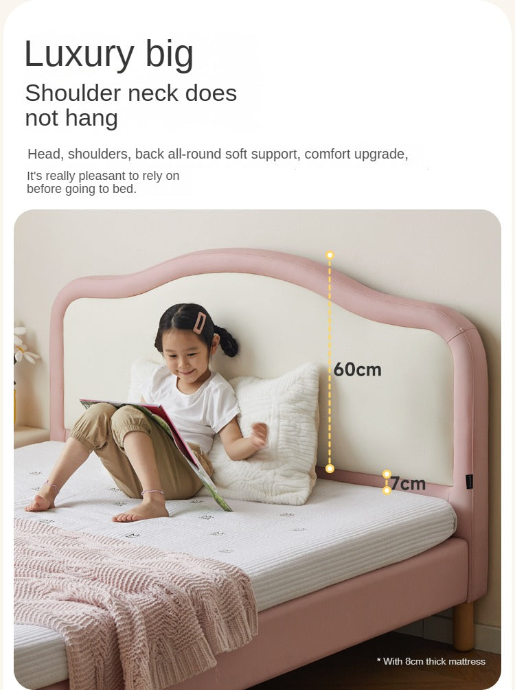 Organic Leather Kids Soft Cloud Bed - Ultra Comfortable & Hypoallergenic Toddler Bed for Nursery, Bedroom, or Playroom - Perfect for Relaxation & Sweet Dreams