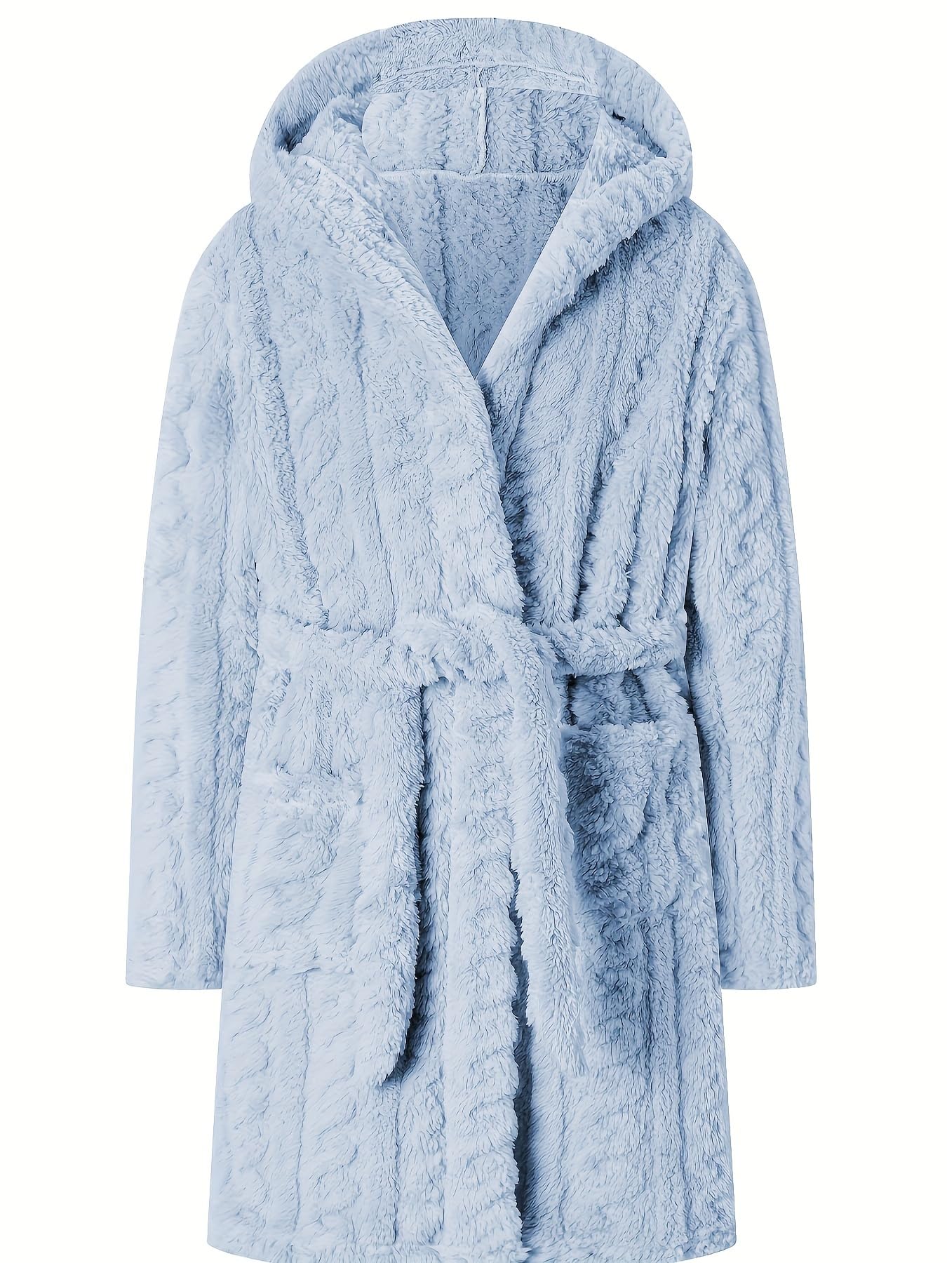 **Umeyda Girls & Women's Hooded Fleece Robe - Soft Warm Fuzzy Bathrobe for Kids & Adults - Perfect for Spa, Lounge, and Gift Giving**