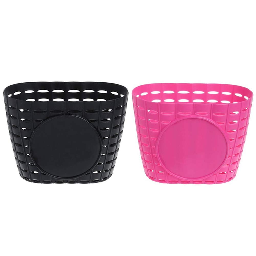 RSTYS 2-Pack Detachable Kids Bike Basket - Plastic Front Handlebar Storage Box for Children's Bicycles | Perfect for School Commutes, Picnic Rides & Outdoor Adventures