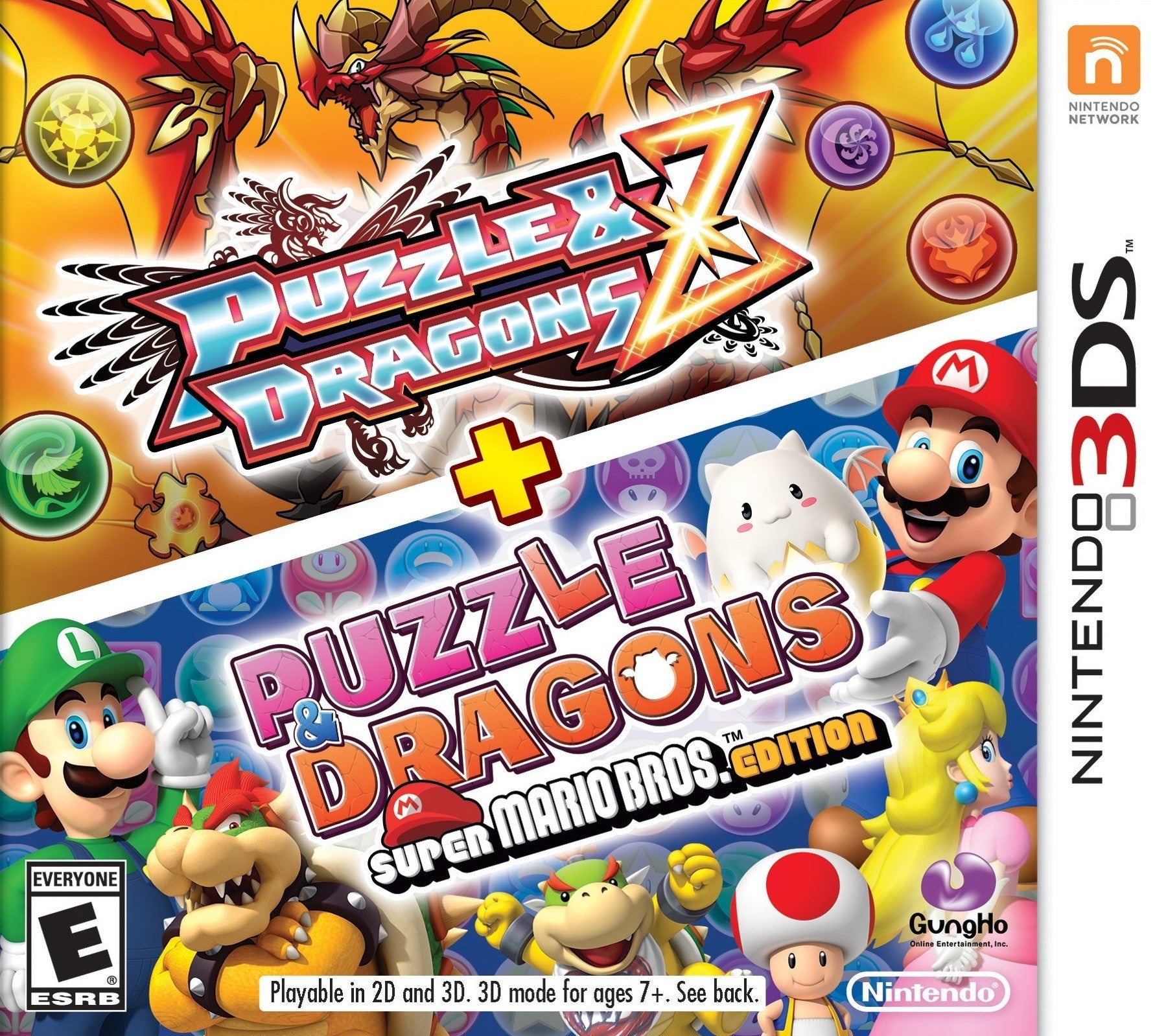 Puzzle & Dragons Z + Puzzle & Dragons Super Mario Bros. Edition - Nintendo 3DS Game Bundle | Fun Puzzle RPG Adventure for Kids & Adults | Perfect for Family Game Nights & Travel Entertainment