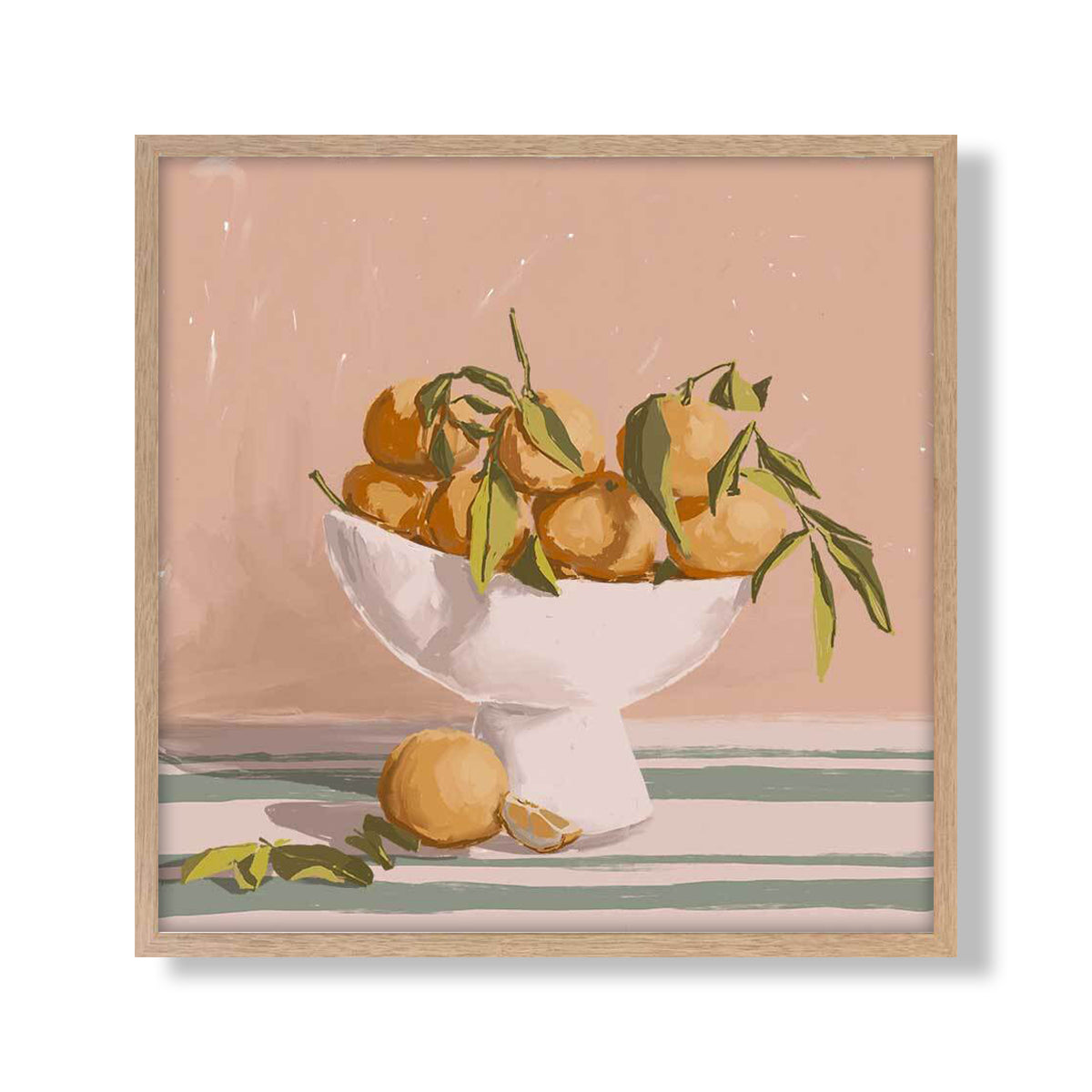 Bowl of Oranges Art Print - Vibrant Still Life Wall Decor for Kitchen, Dining Room & Office - Perfect for Home Decor & Gifts