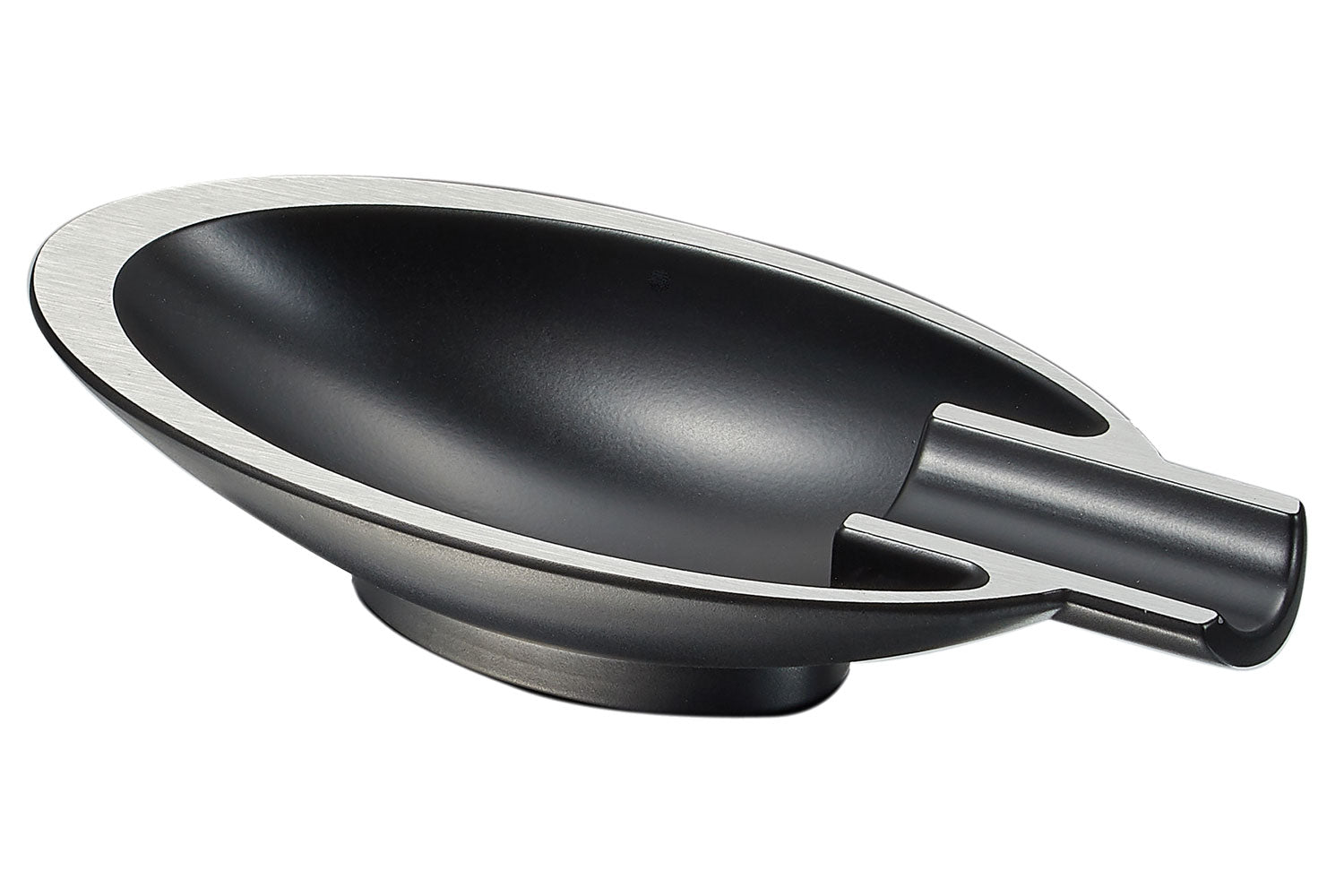 Premium Visol Magus Black Cigar Ashtray - Heavy Duty Crystal Glass for Cigars & Cigarettes - Perfect for Smoking Lounges, Man Caves & Outdoor Patios