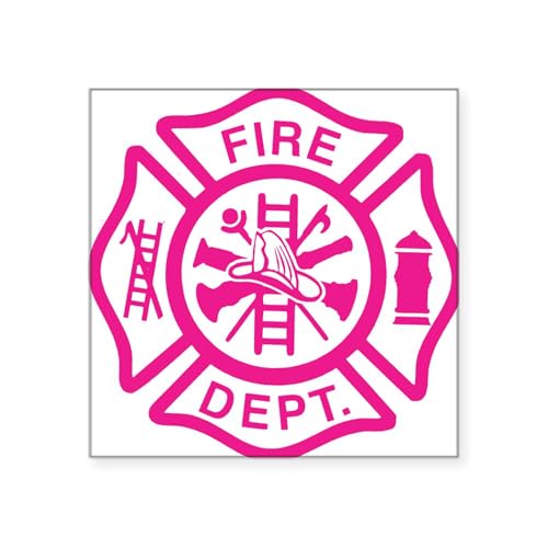 White - Female Firefighter Sticker