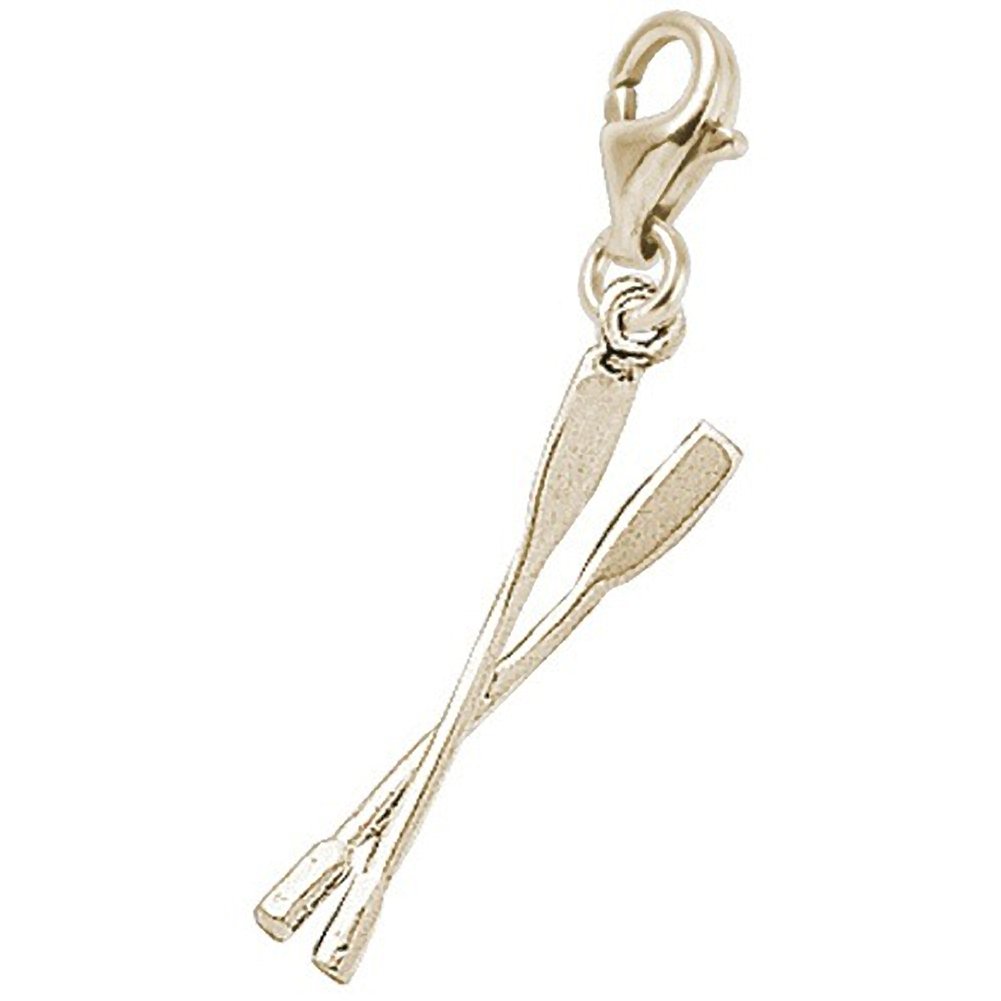 Premium Crew Oars Charm with Lobster Claw Clasp - Elegant Bracelet & Necklace Pendant for Nautical Jewelry - Perfect for Sailor Gifts, Boat Enthusiasts & Marine-Themed Accessories