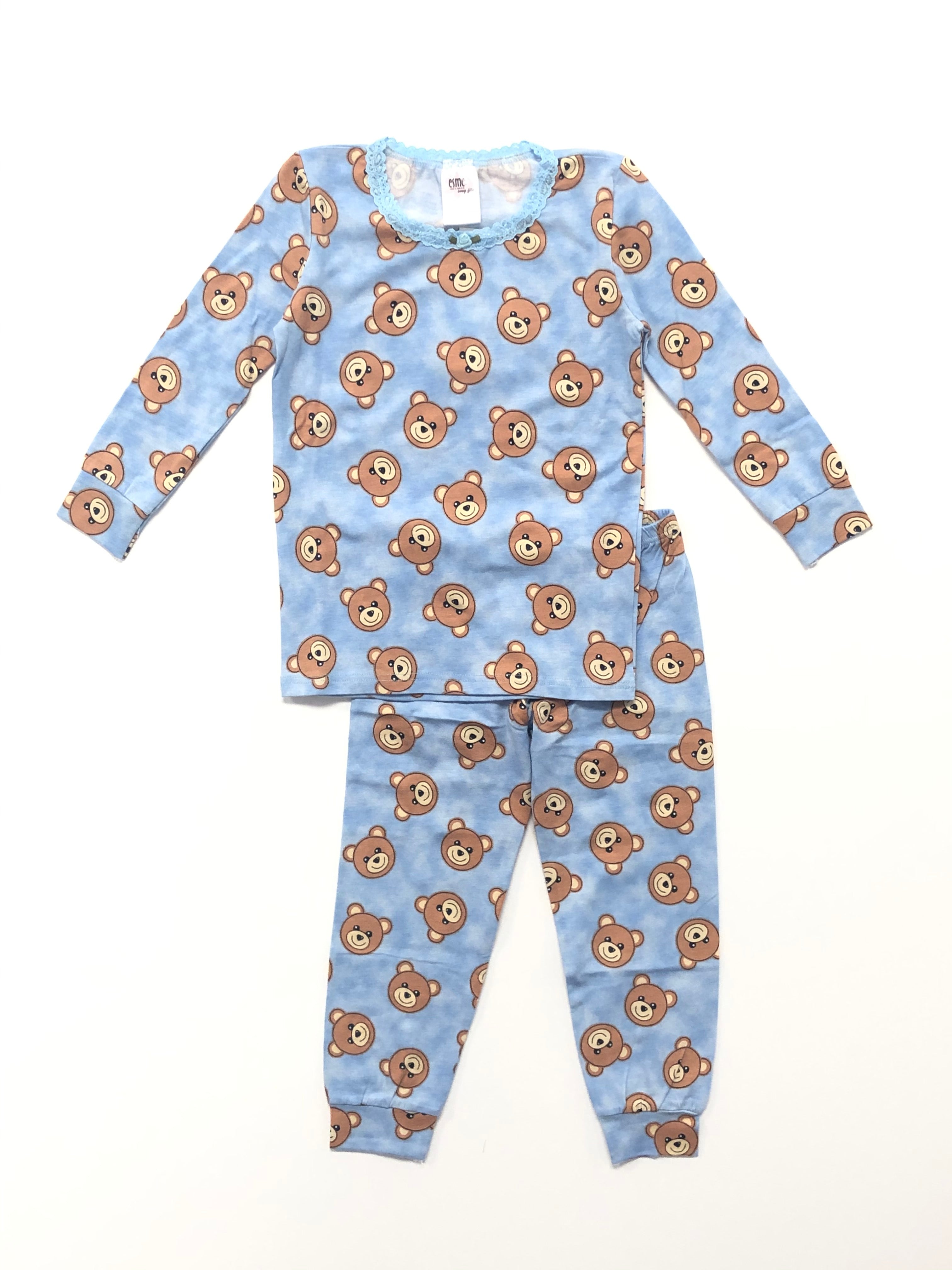 Soft Plush Teddy Bear Full-Length Pajama Set for Women - Cozy Sleepwear for Winter Nights & Loungewear at Home
