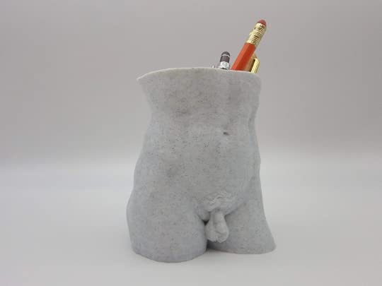 Michelangelo's David Statue Pen Holder & Makeup Brush Organizer - Elegant Desk Decor for Artists, Students & History Lovers - Perfect Gift for Teachers & Renaissance Enthusiasts | Office, Vanity & Study Room Decor