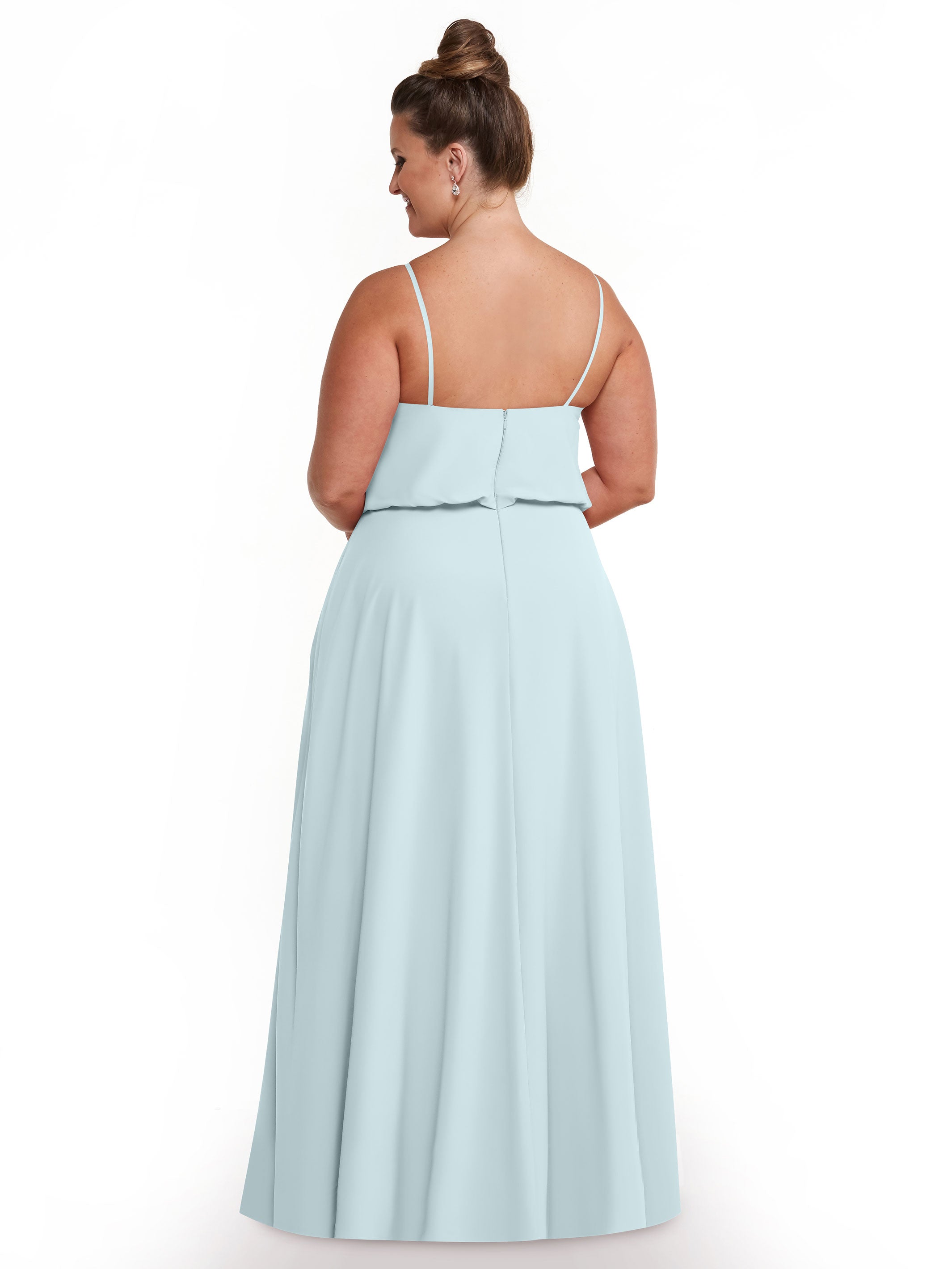 Elegant 83040 A-Line Bridesmaid Dress with Flowy Stretch Chiffon Skirt - Perfect for Weddings, Formal Events & Special Occasions