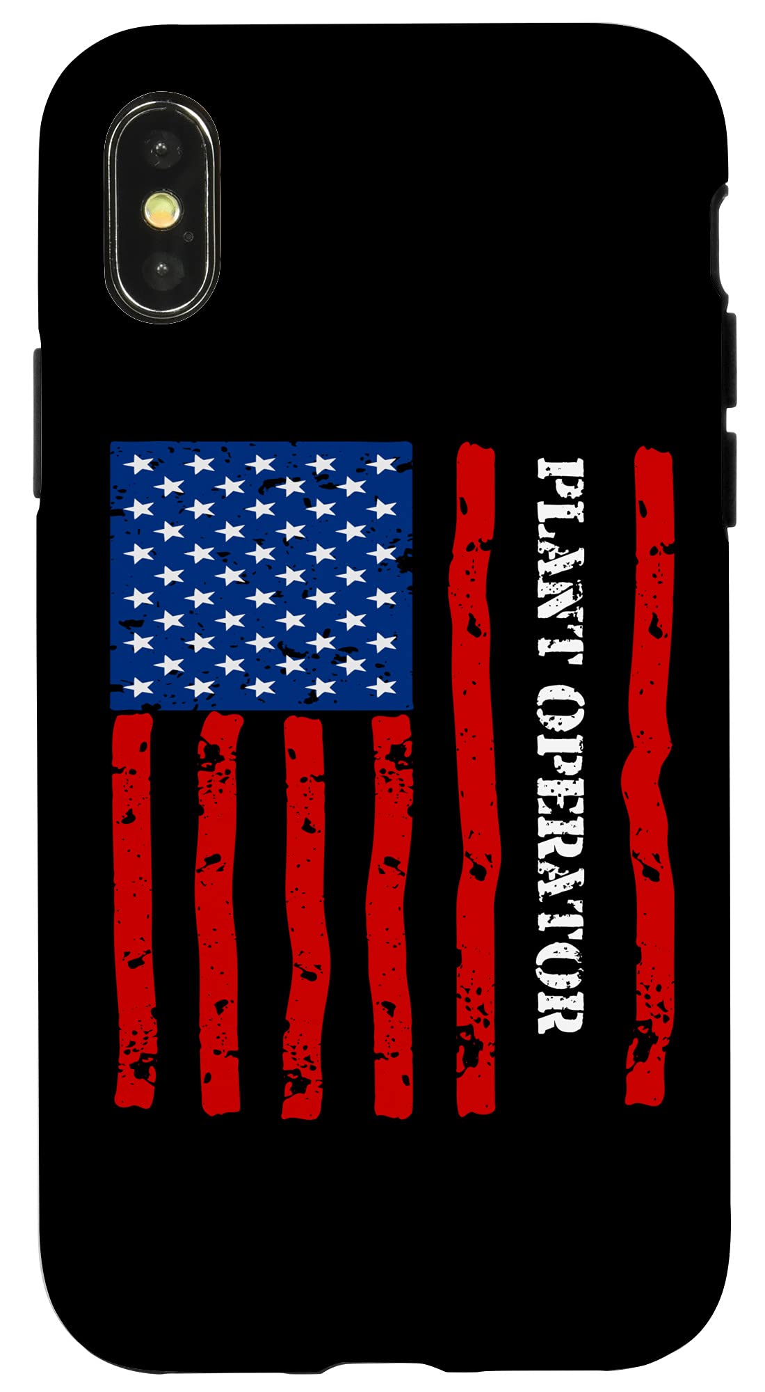 iPhone X/XS Case with USA Flag Design - Durable Protective Cover for Plant Operators & Outdoor Enthusiasts | Perfect for Work, Hiking & Daily Use