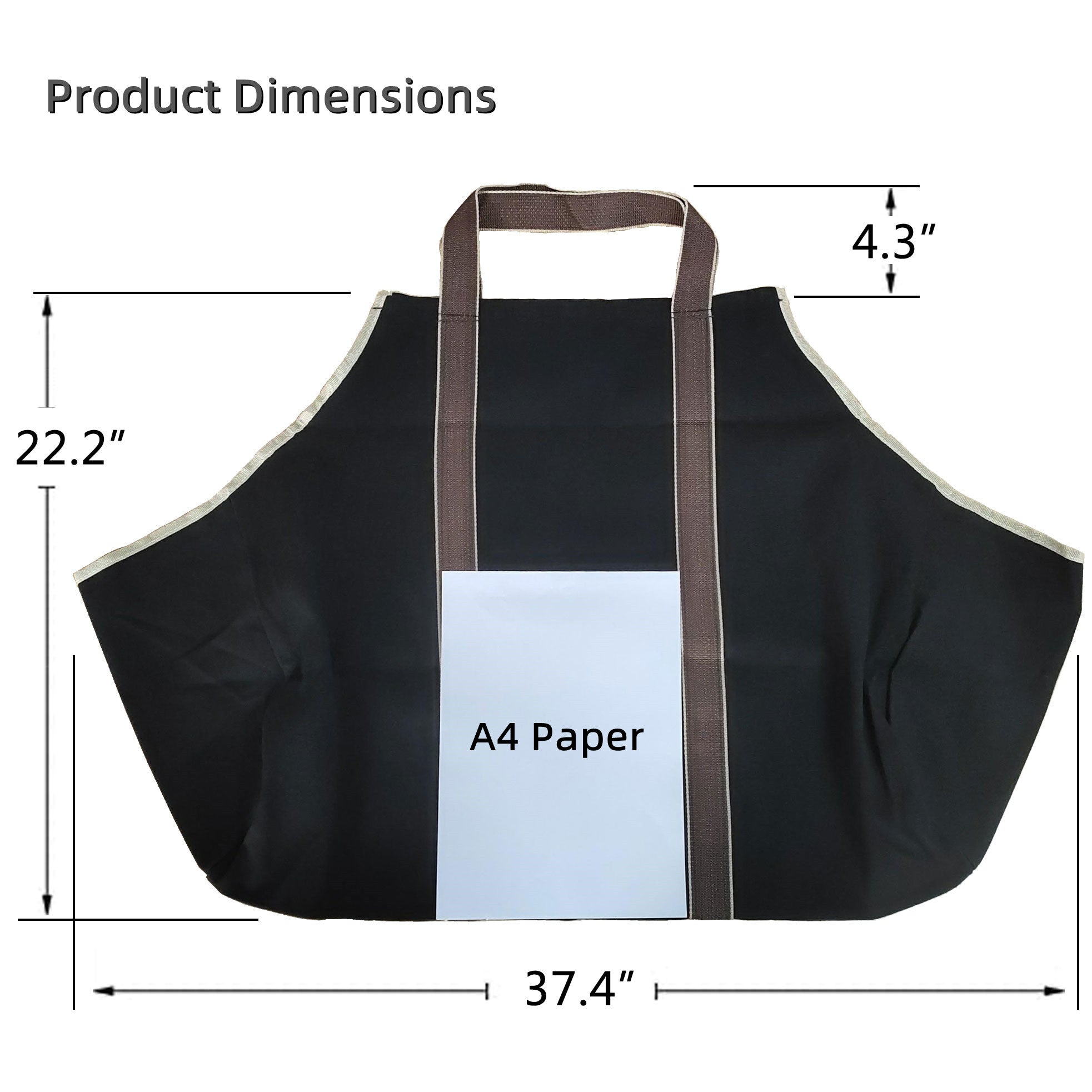 Voda Firewood Carrier Bag - Heavy Duty Log Holder with Handles for Camping, Fireplace & Outdoor Use