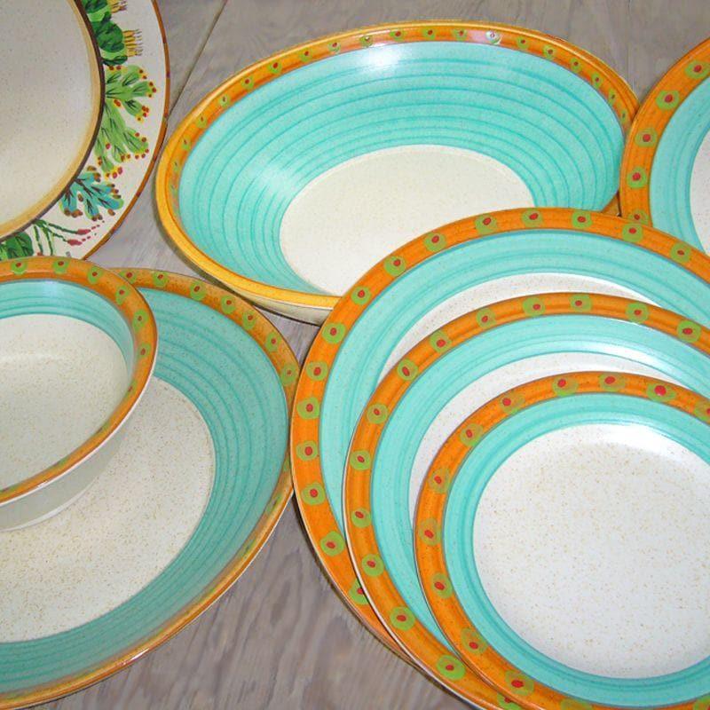 Premium Sedona Sky 10-Inch Porcelain Dinner Plates - Set of 4, Elegant Stoneware for Formal Dining, Everyday Meals & Entertaining