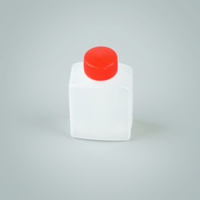 Bento Tek 1 oz Clear Plastic Soy Sauce Bottles with Red Caps - Pack of 100 (1.5